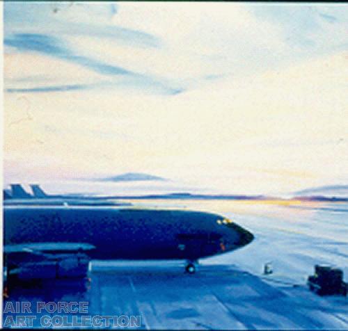 KC-135 S AT SUNSET, 101 AIR REFUELING WING, BANGOR I.A.P., ME.